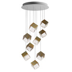 De Castelli x Pyrite Multi Light Pendant - DeOpale Brass / Clear
