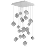 Pyrite Multi Light Pendant - White / Silver