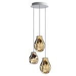 Soap Multi Light Chandelier - Brushed Silver / Gold