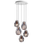 Soap Multi Light Chandelier - Brushed Silver / Silver
