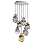 Soap Multi Light Chandelier - Brushed Silver / Gold / Blue / Silver
