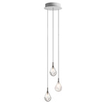 Soap Mini Multi Light Pendant - Anthracite / Frost / Clear