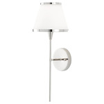 Brimsley Wall Sconce - Polished Nickel / White