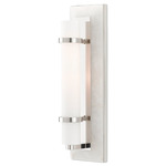 Bruneau Vanity Wall Light - Polished Nickel / Alabaster