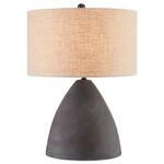 Zea Table Lamp - Antique Black / Natural Linen