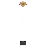 La Rue Floor Lamp - Brushed Brass / Black / Black Marble