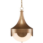 Pasha Pendant - Antique Brass / Frost