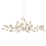Lunaria Oval Chandelier - Contemporary Silver Leaf