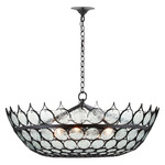 Augustus Chandelier - Satin Black / Clear