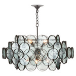 Galahad Small Chandelier - Bronze / Clear