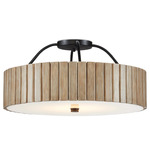 Tetterby Color-Select Semi Flush Ceiling Light - Black / White Wash