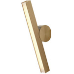 Calee Angled IP44 Wall Sconce - Satin Brass Round Backplate / Satin Brass Rectangular Shade
