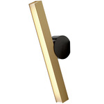 Calee Angled IP44 Wall Sconce - Satin Graphite Round Backplate / Satin Brass Rectangular Shade
