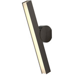 Calee Angled IP44 Wall Sconce - Satin Graphite Round Backplate / Satin Graphite Rectangular Shade