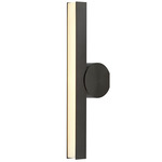 Calee Vertical IP44 Wall Sconce - Satin Graphite Round Backplate / Satin Graphite Rectangular Shade