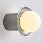 Janed IP44 Wall Sconce - Satin Nickel / Opal