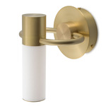 Storm IP44 Wall Sconce - Satin Brass / White