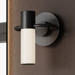 Storm IP44 Wall Sconce - Satin Graphite / White