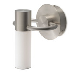 Storm IP44 Wall Sconce - Satin Nickel / White