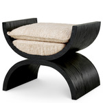 Claybourne Stool - Black / Bouclé Sonata Cream