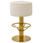 Carleton Stool - Brushed Brass / Camari Cream