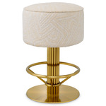 Carleton Stool - Brushed Brass / Camari Cream