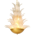 Melrose Chandelier - Antique Brass / Light Smoke