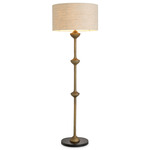 Lucente Floor Lamp - Vintage Brass / Natural