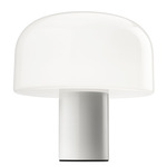 Bellhop Glass Table Lamp - White / White