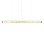 Luce Cilindrica Linear Pendant - Polished Aluminum / Clear
