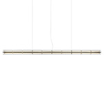 Luce Cilindrica Linear Pendant - Polished Aluminum / Clear