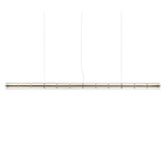 Luce Cilindrica Linear Pendant - Polished Aluminum / Clear