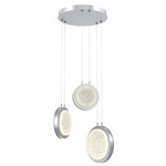 Iris Round Multi Light Chandelier - Classic Silver / Matching Panel