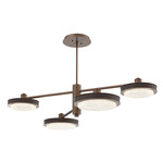 Iris Mobile Chandelier - Burnished Bronze / Cocoa Leather
