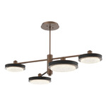 Iris Mobile Chandelier - Burnished Bronze / Licorice Leather