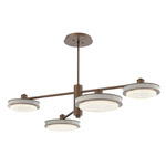 Iris Mobile Chandelier - Burnished Bronze / Light Oak Wood
