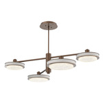 Iris Mobile Chandelier - Burnished Bronze / Salt White