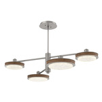 Iris Mobile Chandelier - Beige Silver / Nutmeg Leather