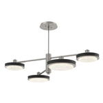 Iris Mobile Chandelier - Beige Silver / Licorice Leather