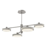 Iris Mobile Chandelier - Beige Silver / Light Oak Wood