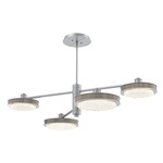 Iris Mobile Chandelier - Classic Silver / Ash Wood
