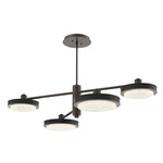 Iris Mobile Chandelier - Flat Bronze / Licorice Leather