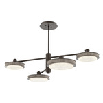 Iris Mobile Chandelier - Flat Bronze / Ash Wood