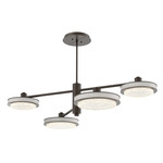 Iris Mobile Chandelier - Flat Bronze / Salt White