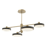 Iris Mobile Chandelier - Gilded Brass / Matte Black