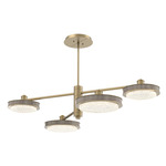 Iris Mobile Chandelier - Gilded Brass / Ash Wood