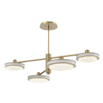Iris Mobile Chandelier - Gilded Brass / Salt White