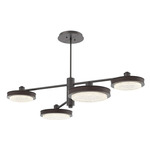 Iris Mobile Chandelier - Graphite / Cocoa Leather