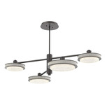 Iris Mobile Chandelier - Graphite / Light Oak Wood