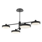 Iris Mobile Chandelier - Matte Black / Licorice Leather
